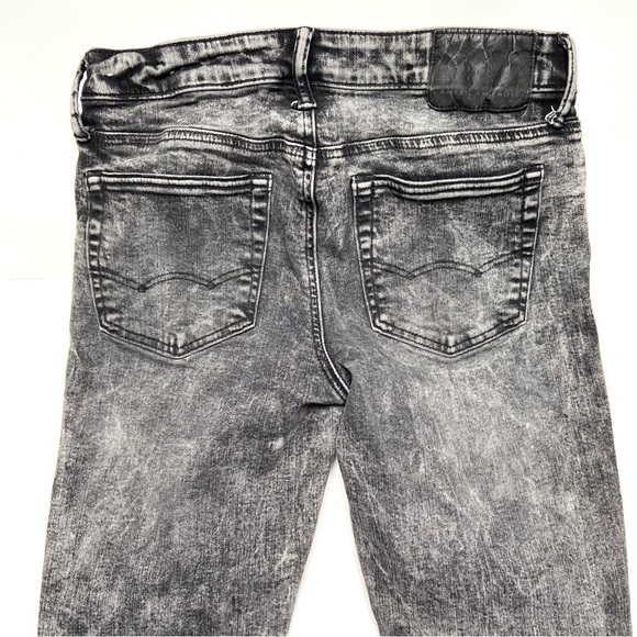 AMERICAN EAGLE Next Level Flex Faded Black Patched Skinny Jean - Picture 6 of 15